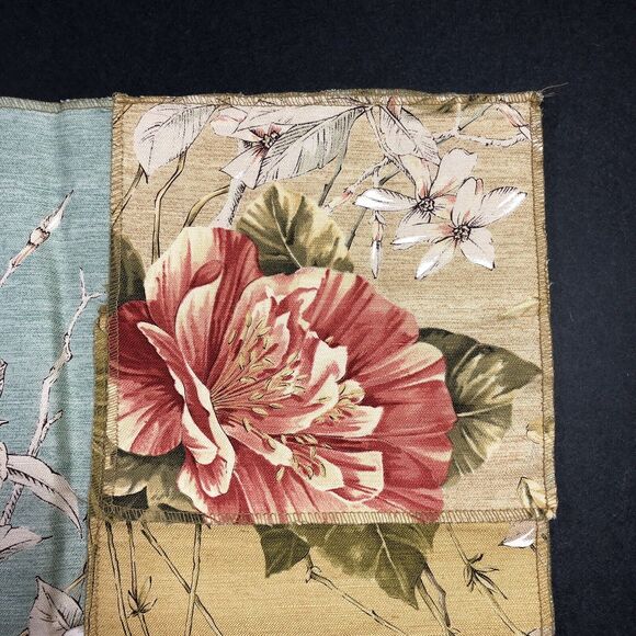 Robert Allen Beacon Hill Ikebana Bouquet Hand Printed Japanese Linen Fabric Teal - Picture 4 of 10